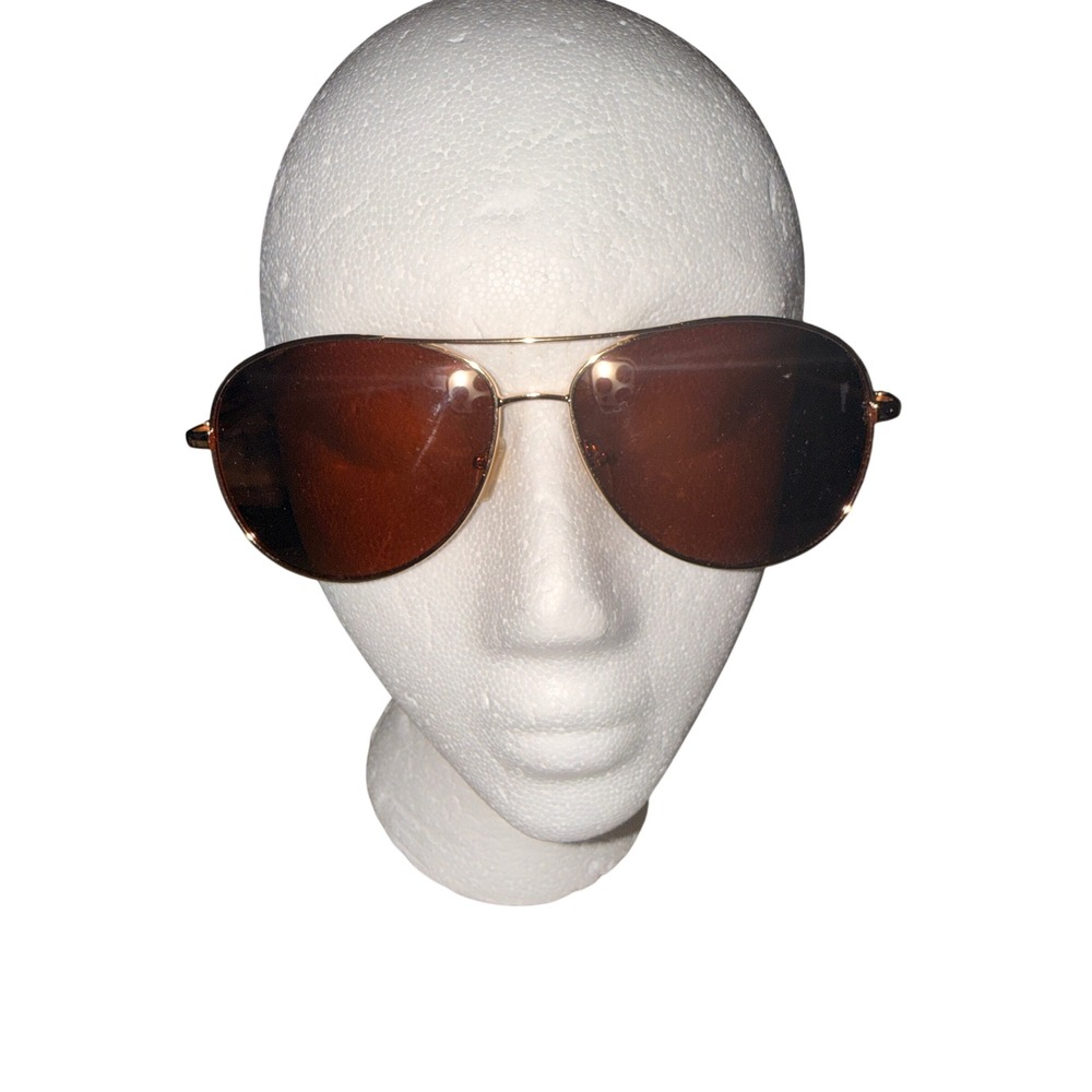 J+S Military Style Classic Aviator Sunglasses Polarized UV400 Cat 3 Gold/Bronze